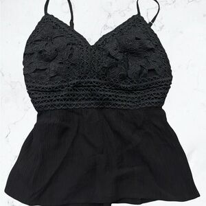 Shyanne Black Lace Camisole Top